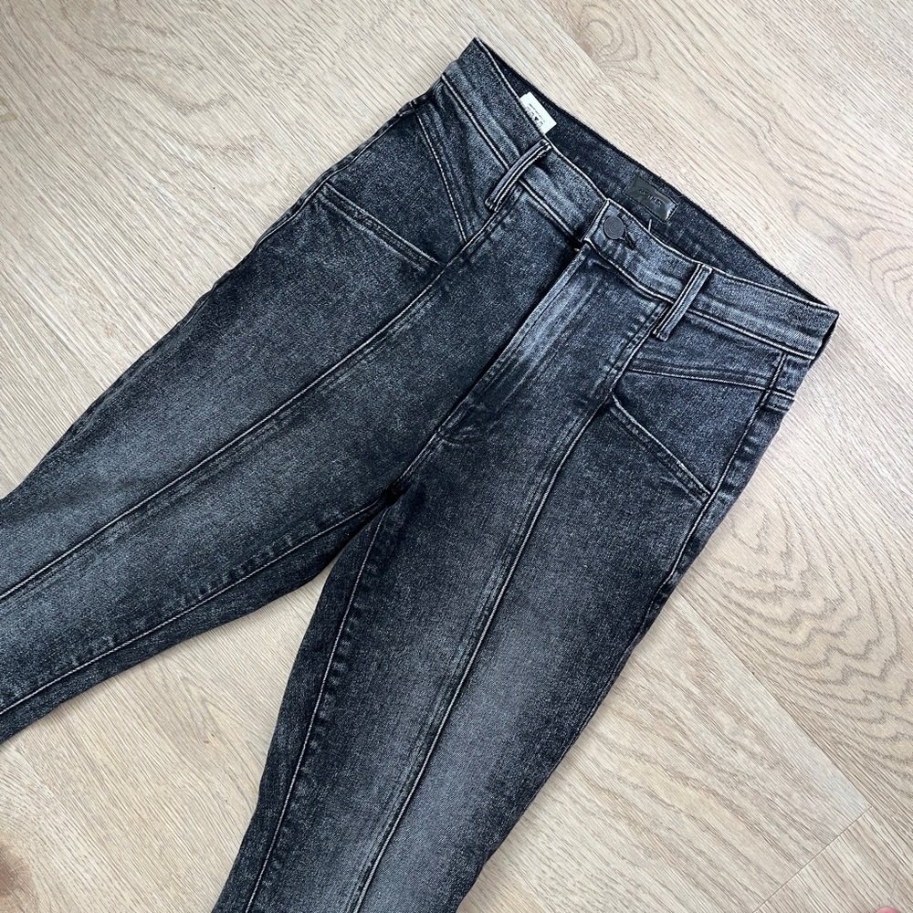 MOTHER DENIM JEANS THE SEAMED SWOONER SKIMP IN TRAIN STOPS